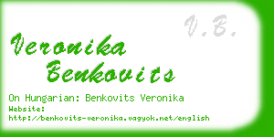 veronika benkovits business card